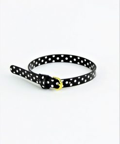 18" Black Polka Dot Belt B2010