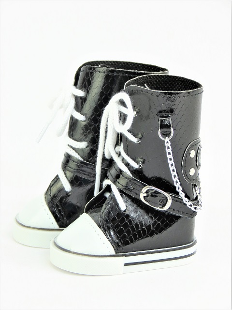 croc leather booties