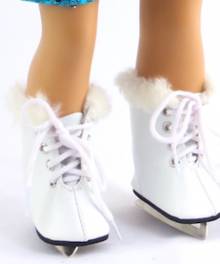 18" White Ice Skates BCS17 oct. nov.