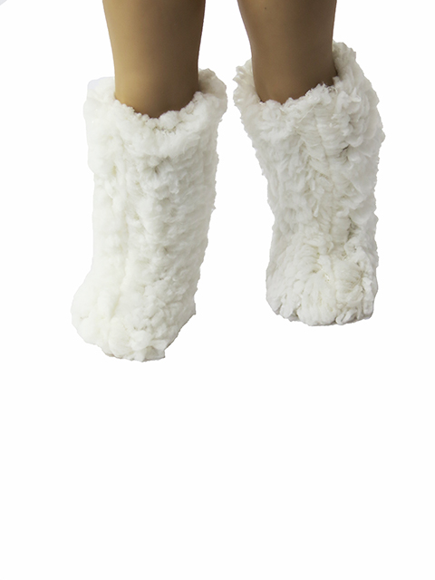 Tall White Furry Boots #3008 - American Fashion World