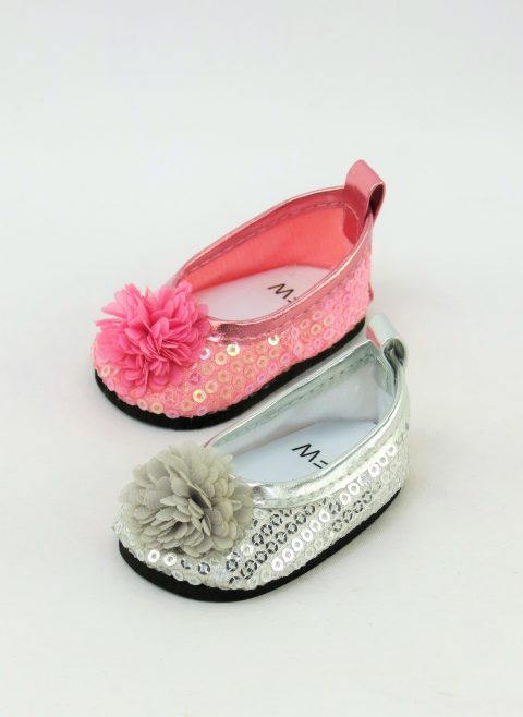 white sequin flats