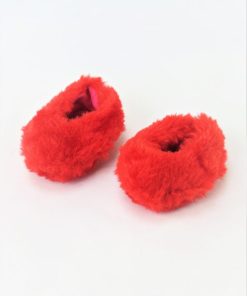 14.5" Red Fuzzy Slippers WW20