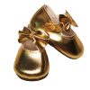 18" Gold Metallic Bow Flat Shoe 3039