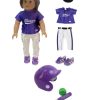 18″ Purple Baseball Uniform Complete Set 7pc 1500