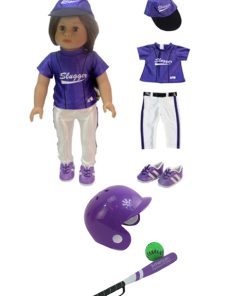 18″ Purple Baseball Uniform Complete Set 7pc 1500