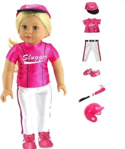 18″ Pink Baseball Uniform Complete Set 7pc 220